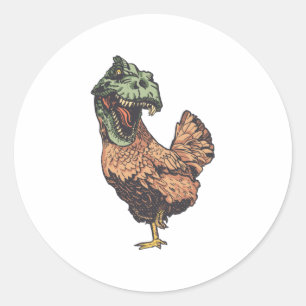 STICKER ROND POULET TREX