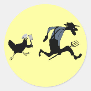Sticker Rond poulet unique
