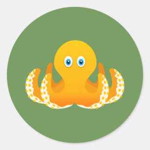 Sticker Rond poulpe