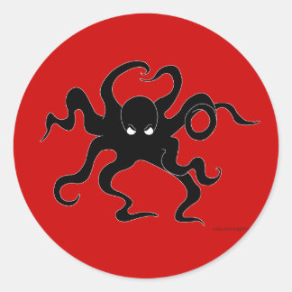 Sticker Rond poulpe