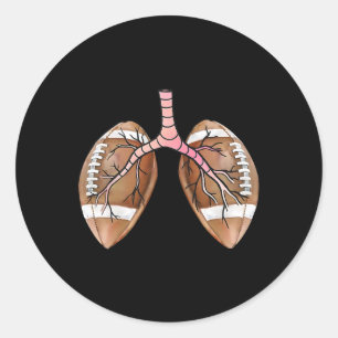 Sticker Rond Poumons de football Infirmière thérapeute respirat