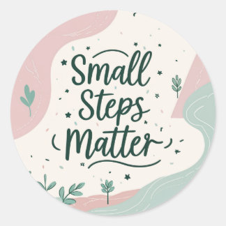 Sticker Rond Poupée Inspirationnelle - Petites étapes