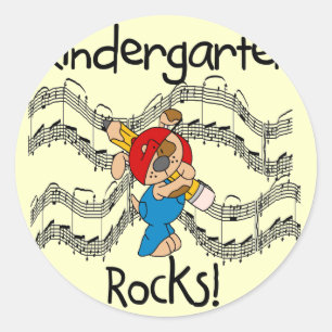 Sticker Rond Poupée jardin d'enfants Rocks T-shirts et cadeaux