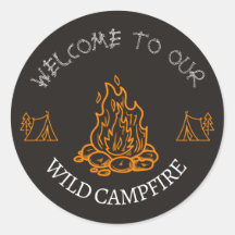 Sticker rond pour aventures de feux rouges noirs e