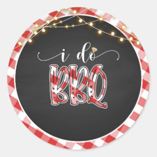 Sticker rond pour barbecue - En vichy