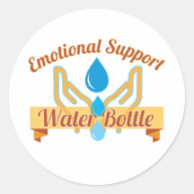 Sticker rond pour bouteille d'eau de support émoti