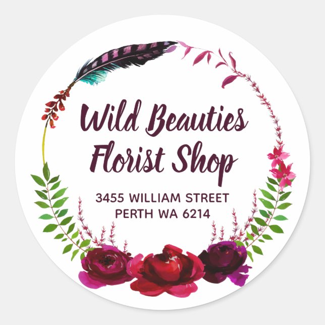 Sticker Rond Pour fleuriste (Devant)