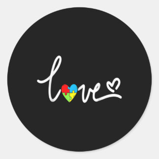 Sticker Rond Pour Hommes Femmes Sensibilisation sur l'autisme T