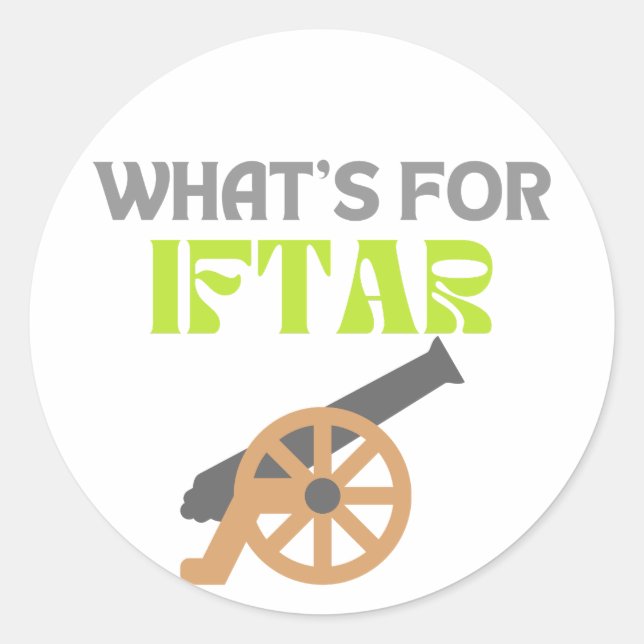 Sticker Rond Pour IFTAR - Ramadan 2023- (Devant)