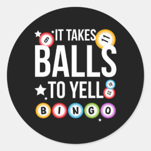 Sticker Rond Pour Jouer Bingo Joueur Bingo Amateurs de Bingo