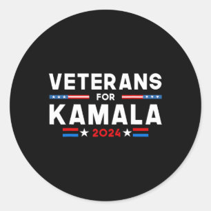 Sticker Rond Pour Kamala American Flag Kamala-harris Supporter