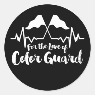 Sticker Rond Pour L'Amour De Color Guard
