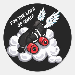 Sticker Rond Pour l'amour du quadruple