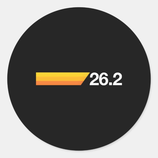 Sticker Rond Pour le premier Marathon 262 Marathoner Runner (Devant)