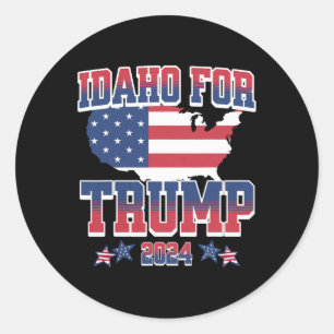 Sticker Rond Pour l'élection Trump 2024 Trump Pro Président Don