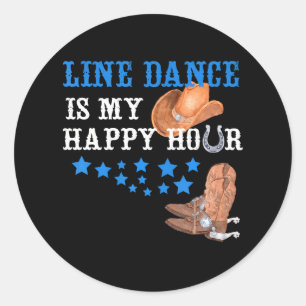 Sticker Rond Pour les danseurs de ligne La danse de ligne est m