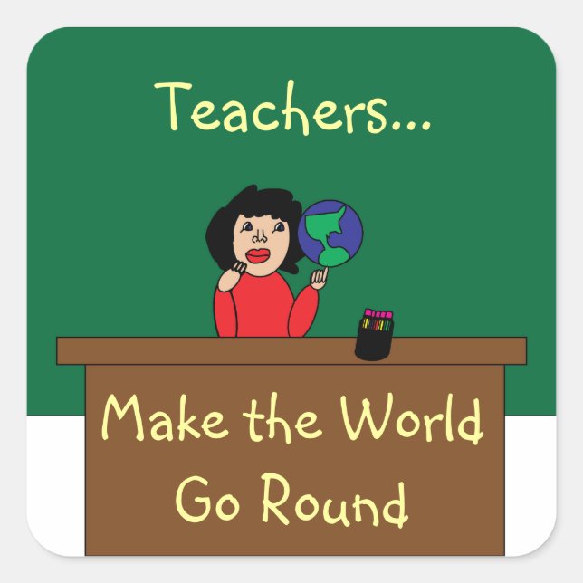 Sticker rond pour les enseignants Make the World G (Devant)