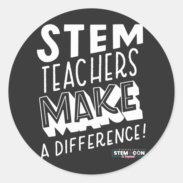 Sticker rond pour les professeurs de STEM (Devant)