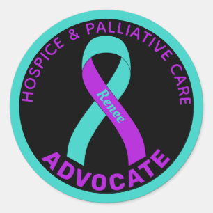 Sticker rond pour soins d'accueil et soins palliat