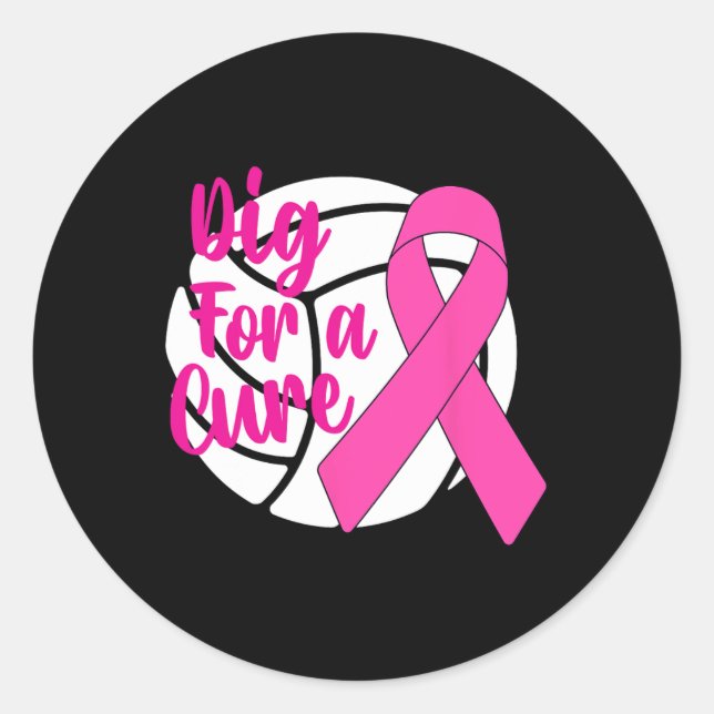 Sticker Rond Pour Une Sensibilisation Cure Au Cancer Du Sein Vo (Devant)