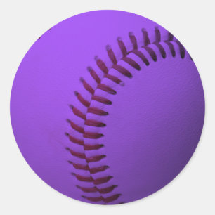 Sticker Rond Pourpre de base-ball