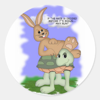 Sticker Rond pourquoi courir ?