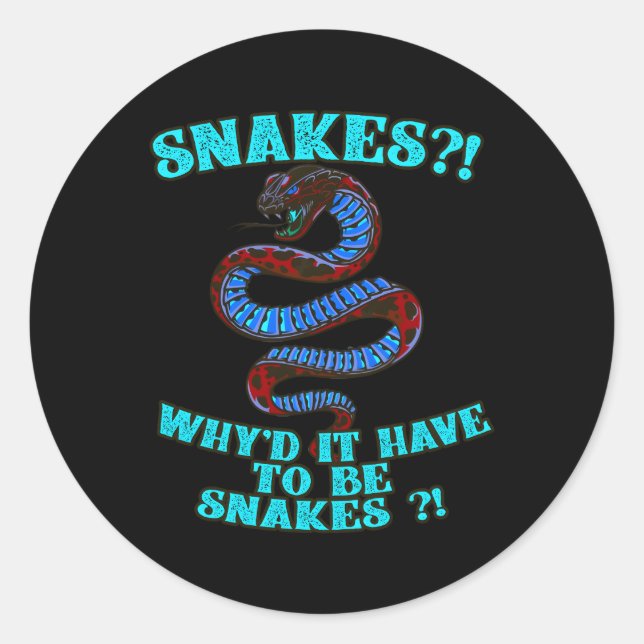 Sticker Rond Pourquoi Devrait-Il Être Un Geek Nerd De Serpents  (Devant)