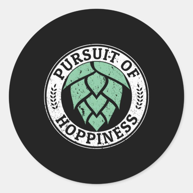 Sticker Rond Poursuite D'Espaces Pour Bière D'Artisanat Ipa (Devant)