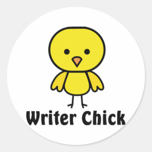 Sticker Rond Poussin d'auteur