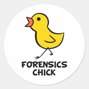 Sticker Rond Poussin de médecines légales
