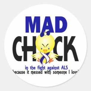 Sticker Rond Poussin fou dans le SAL de combat