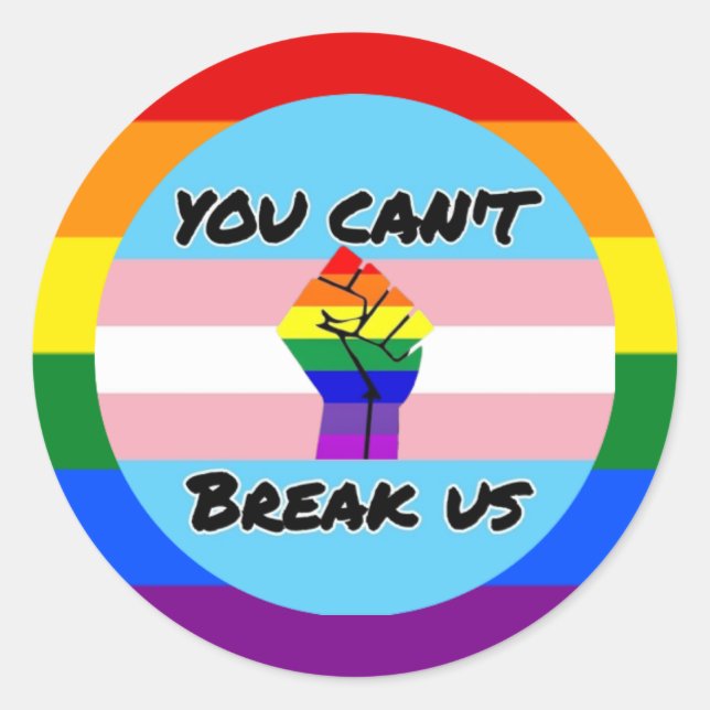 Sticker Rond Pouvoir transgenre (Devant)