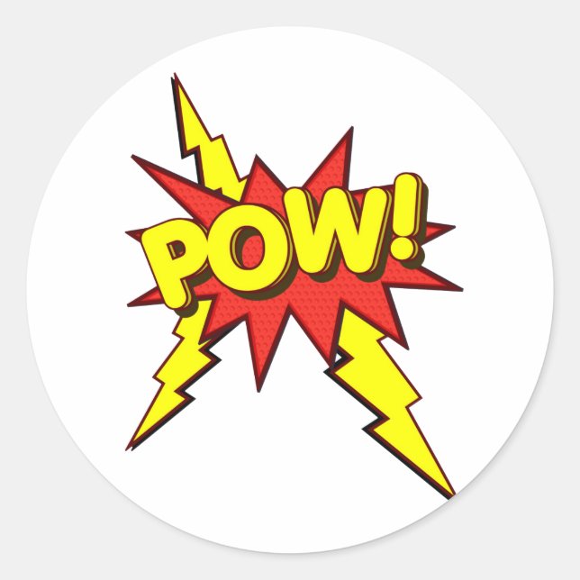 STICKER ROND POW ! ! ! ! (Devant)