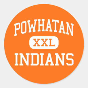 Sticker Rond Powhatan - Indiens - High - Powhatan Virginia