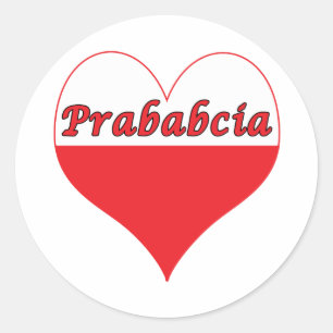 Sticker Rond Prababcia Coeur polonais