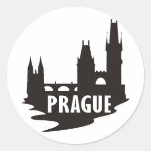 Sticker Rond Prague