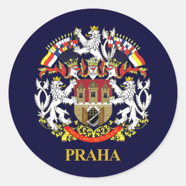 Sticker Rond Prague (Prague) (Devant)