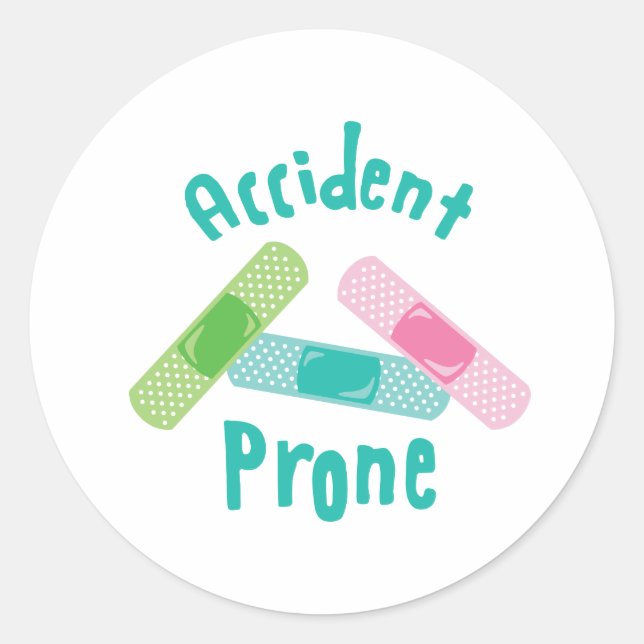Sticker Rond Pratique d'accident (Devant)