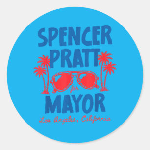 Sticker Rond Pratt Maire de Los Angeles Californie 2026