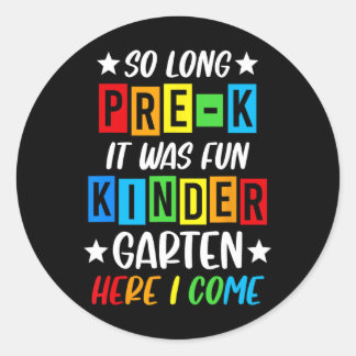 Sticker Rond Pré-k Grad 2025 Graduation préscolaire 2025 Si lon