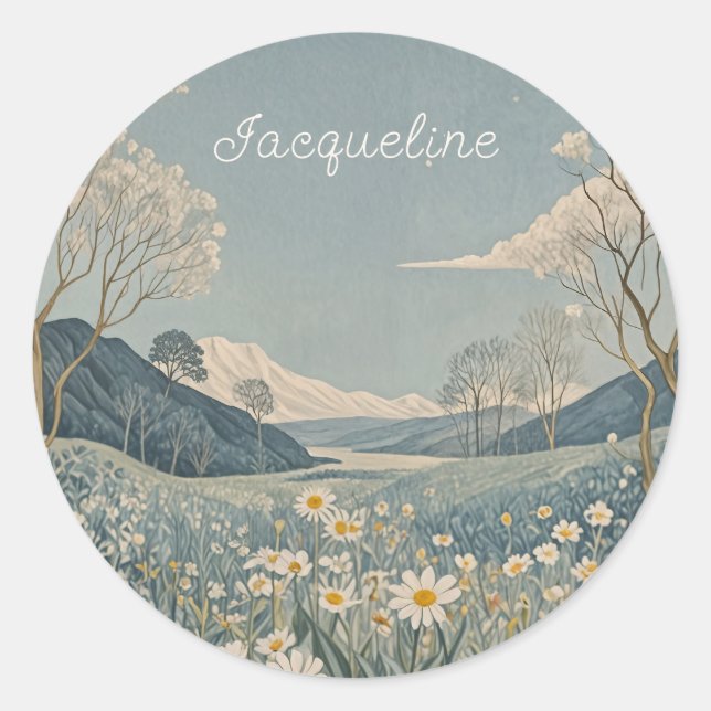 Sticker Rond Pré lunaire personnalisé (Devant)