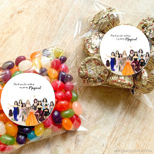 Sticker Rond Premier anniversaire, anniversaire fille, thème du