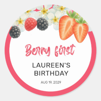 Sticker Rond Premier anniversaire de Berry