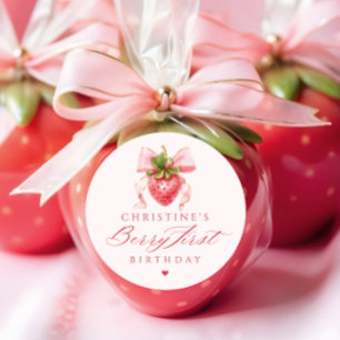 Sticker Rond Premier anniversaire de Coquette Berry