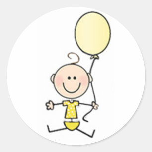 Sticker Rond Premier bébé personnalisé