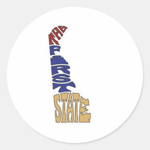 Sticker Rond Premier État - Delaware