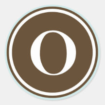 Premier O monogramme cercle lettre de sceau parti