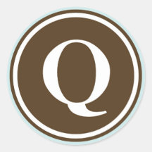 Premier Q monogramme cercle lettre sceau de la par