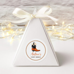 Sticker Rond Premier Rodéo Southern Cowboy Anniversaire