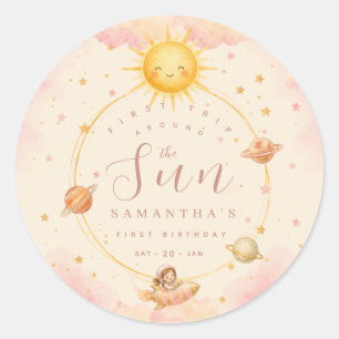Sticker Rond Premier Tour Autour du Soleil Première Fille d'Ann